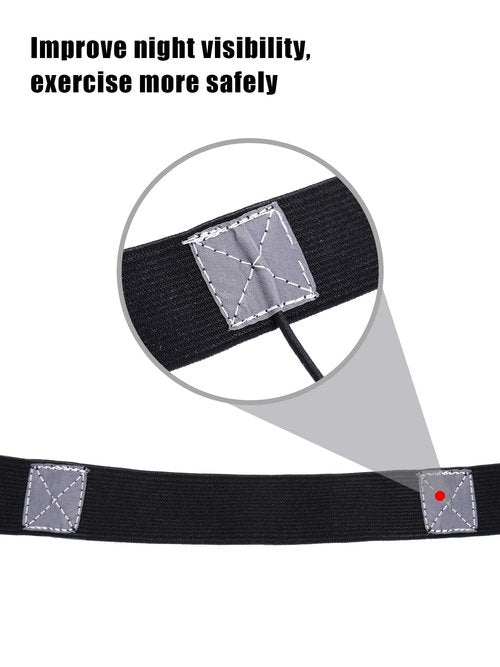 JOVITEC 2 Pieces Race Number Belt with 6 Gel Loops for Running Cycling Triathlon Marathon (Black)