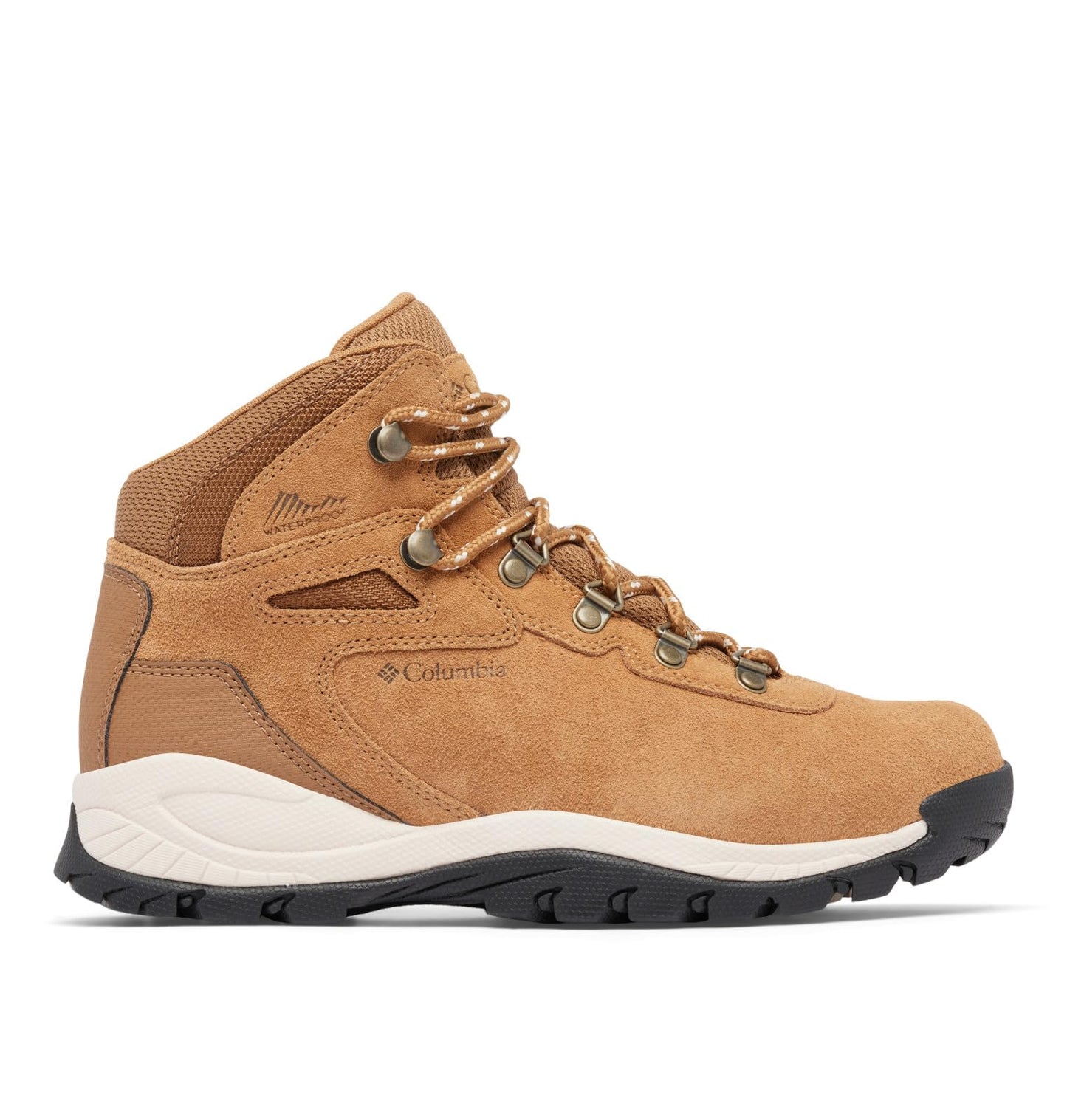 Columbia Womens Newton Ridge Plus Waterproof Amped, Elk/Dark Stone, 5.5 Wide