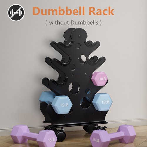 Chinpakden Dumbbell Rack Stand with Wheels - A-Frame Weight Rack(Dumbbells Not Included), Dumbbell Storage Rack Weight Holder Dumbbell Holder for Home Gym Space Saver.