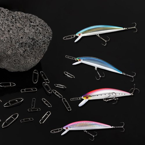 330pcs Speed Clips for Fishing Lures, Fishing Clips Quick Change Topwater Speed Clips for Freshwater Saltwater Crankbait Popper Lures Fast Link Snap Connector