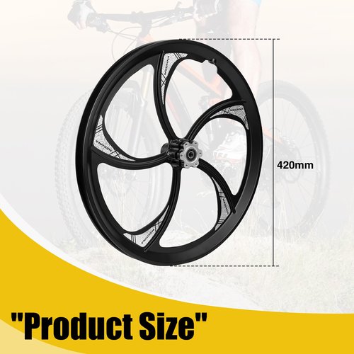 MEGHNA Bike Wheelset 5 Spokes Lightweight Aluminium 20 inch Integrated Wheel Compatible with 6 Bolt Disc Brake Single/6-11 Speed Thread Freewheel Hub for Kids Bike Mountain Bike BMX Folding Bike