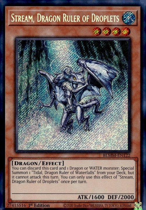 Stream, Dragon Ruler of Droplets - BLMM-EN122 - Secret Rare - 1st Edition
