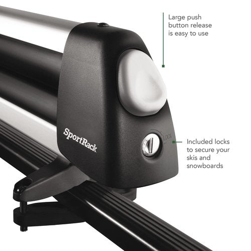 SportRack Groomer Deluxe Ski Carrier, Silver, One Size