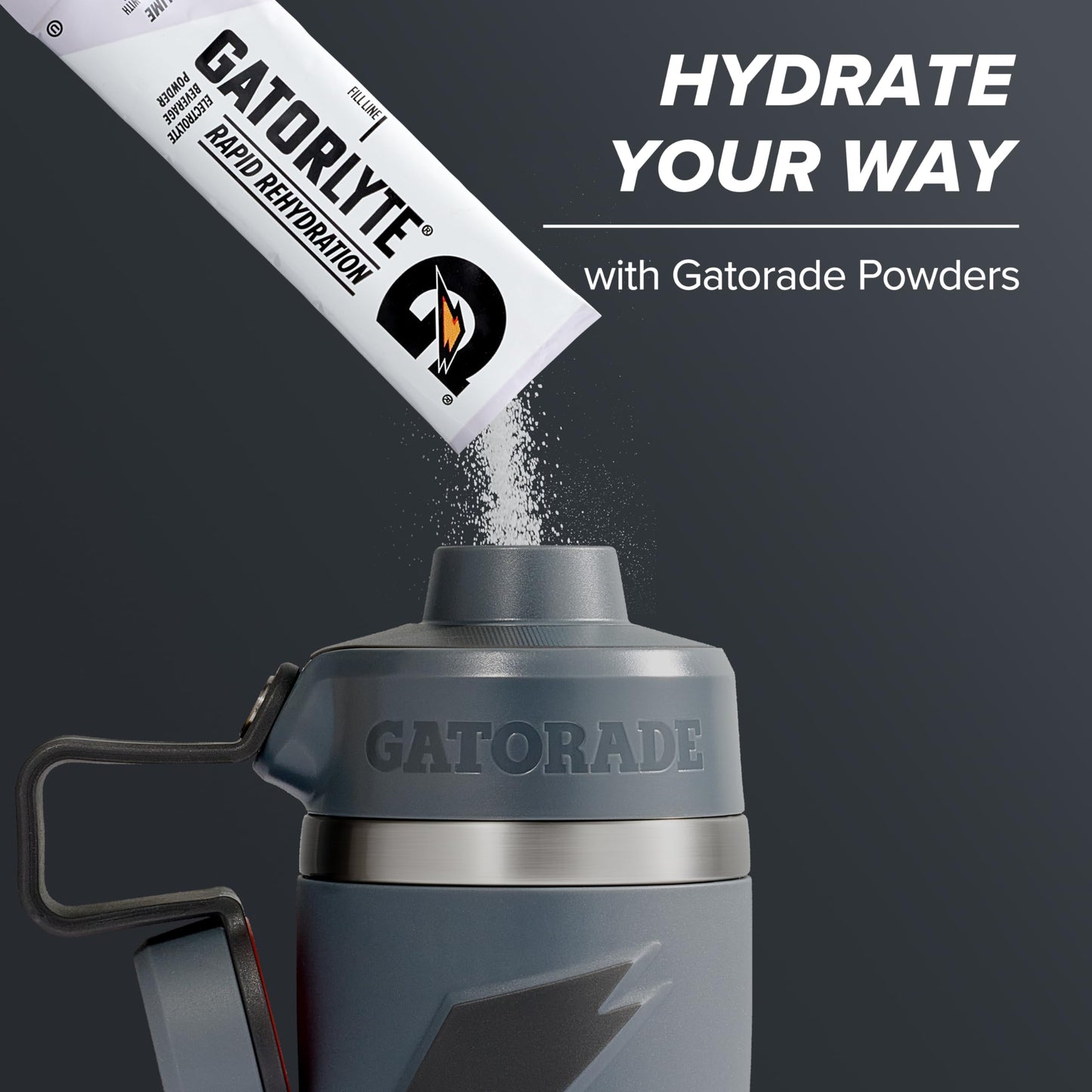 Gatorade 'Overtime' 32oz Stainless Steel Water Bottle, Twist Cap, Royal Blue