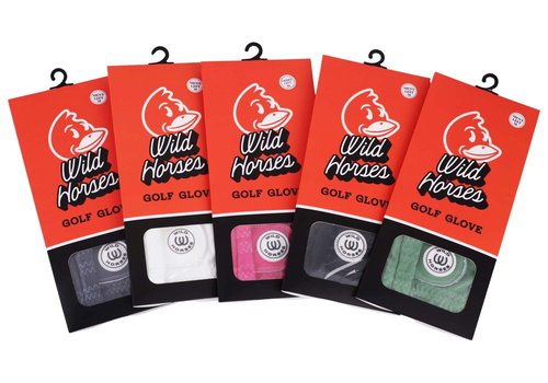 Wild Horses Ladie's Golf Glove - Premium PU Leather - Super Durable and Long Lasting - Women's Pink Golfing Glove (Pink, Small, Left)