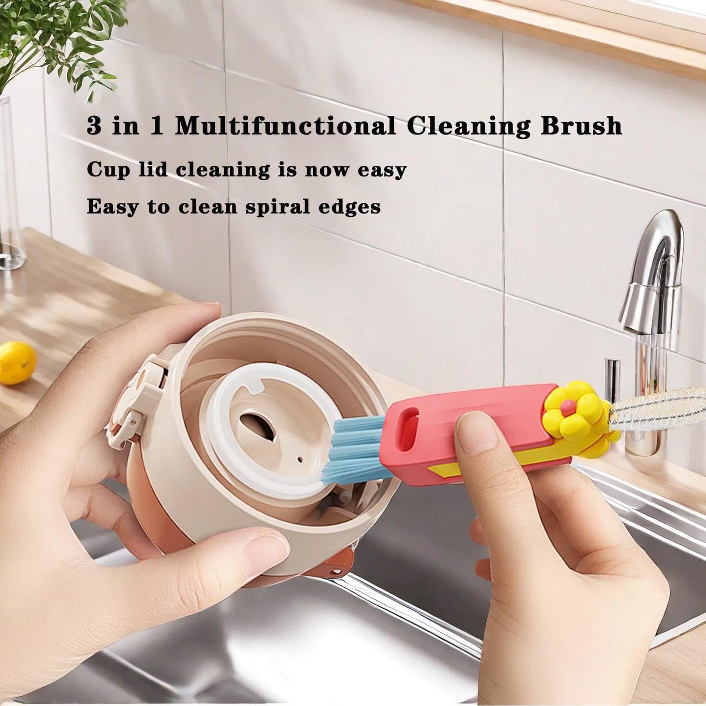 Straw Cleaner Brush Extra Long 13 inch Set for Stanley Owala Water Bottle 40 oz 32 oz 30 oz Tumble Cup Accessories Straw Brush with 3 in 1 Cup Lid Cleaning Brush (Green,Blue)