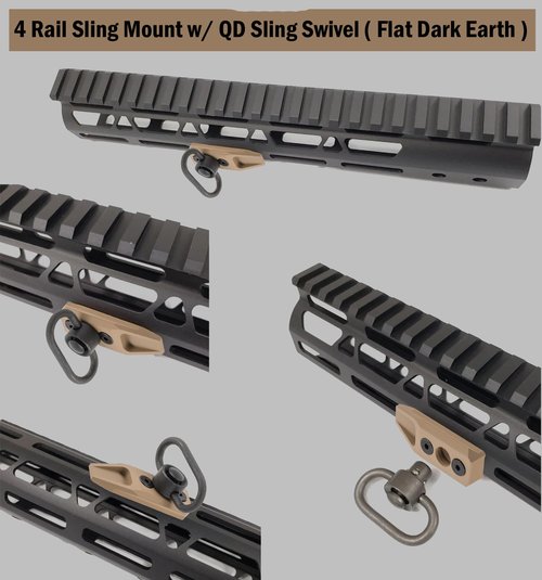 5 Slot M-LOK Rail Section Set of 2 Pieces for Mlok Rail