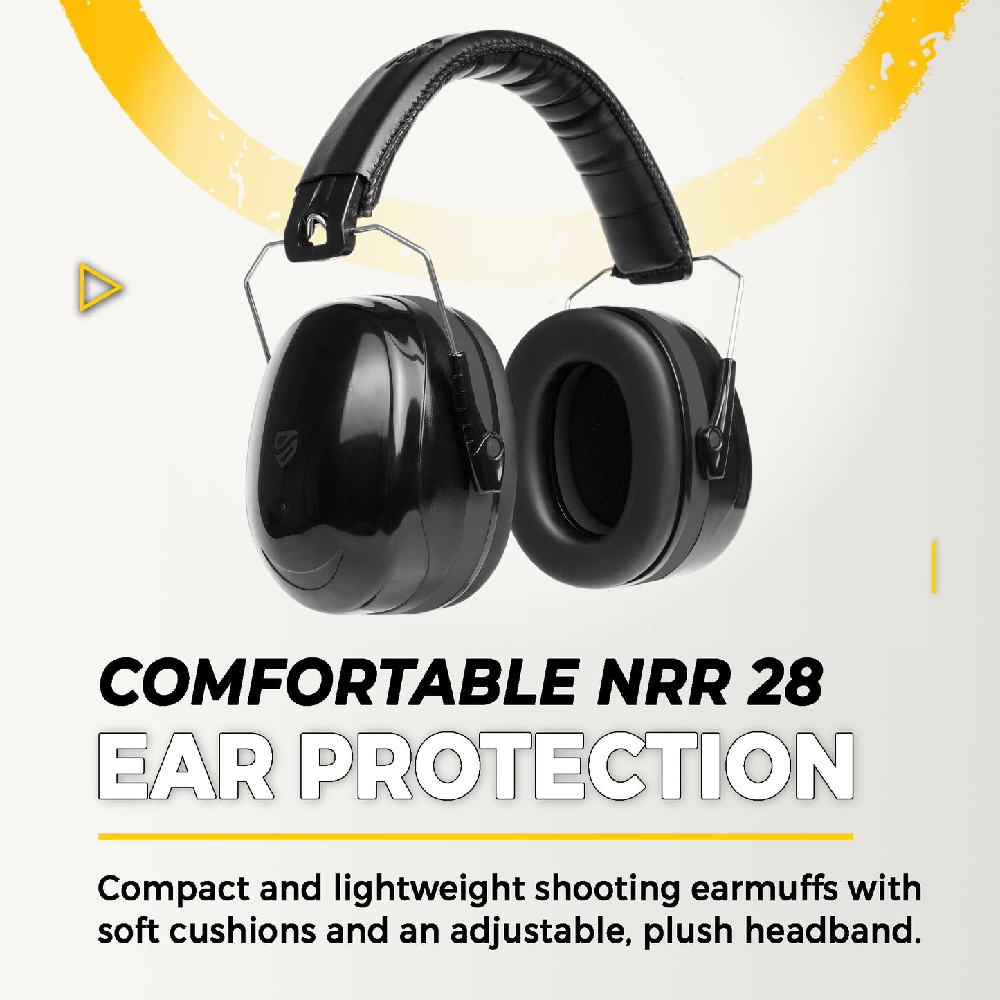 TradeSmart Shooting Ear & Hearing Protection NRR 28 Safety Earmuffs Grey