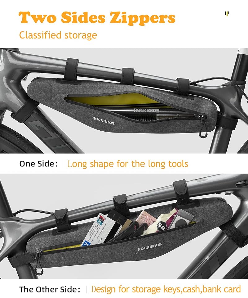 ROCKBROS Bike Triangle Frame Bag 1.5L Waterproof Top Tube Bag
