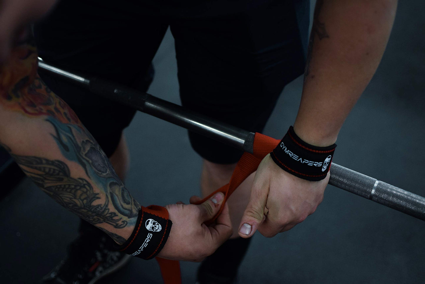 Gymreapers Lifting Wrist Straps for Weightlifting, Bodybuilding, Powerlifting, Strength Training, & Deadlifts - Padded Neoprene with 18" Cotton (Red)