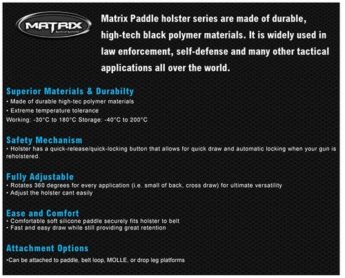 Evike Airsoft - Matrix Modular MOLLE Mount for Matrix Modular Holster Series (Color: Dark Earth)