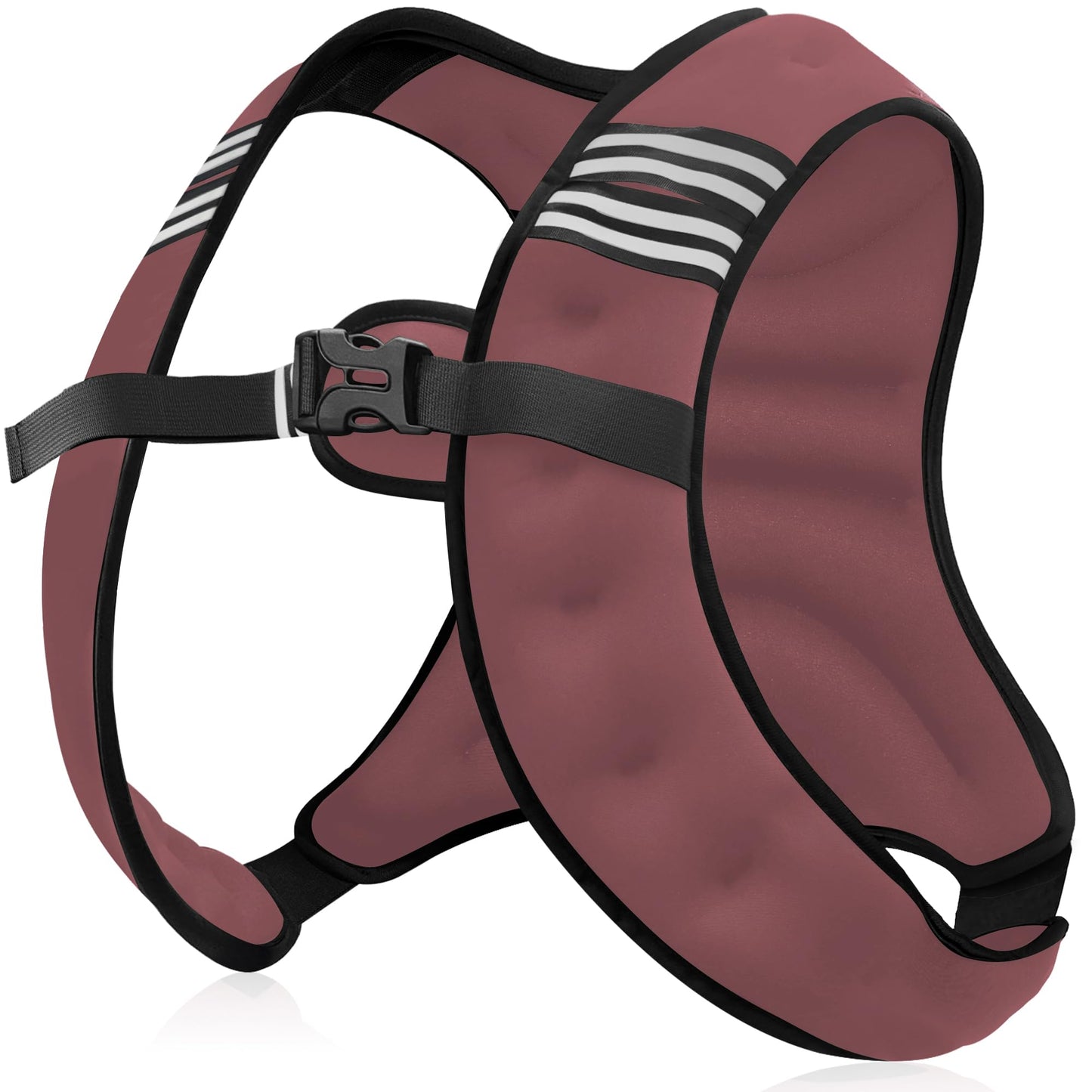 NATURELUX Weighted Vest with Reflective Stripe and Adjustable Buckle Straps, Sand Brown, 10 lbs