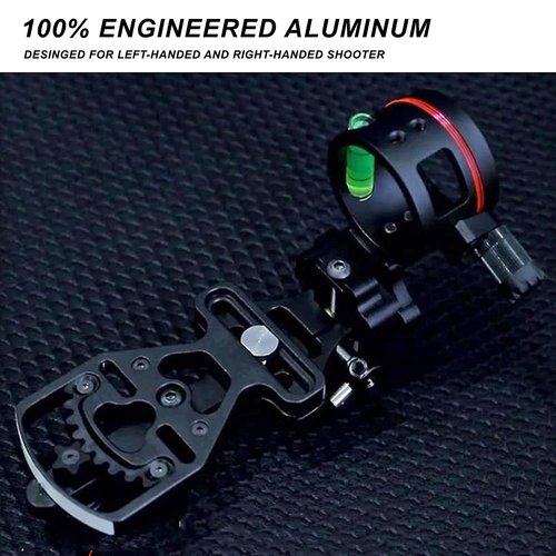 Perogen Archery Compound Bow Sight Single Pin One Pin Lightweight Durable Machined Aluminum .019" Fiber Optic ¡­