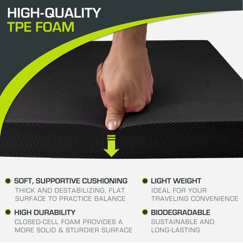 MBKHFLL Exercise Balance Pad，Balance Foam Mat for Physical Therapy Equipment & Strength Stability Training, Slip Resistant Foam Mat for Yoga, Pilates, Meditation，Gardening knee pads (Purple)