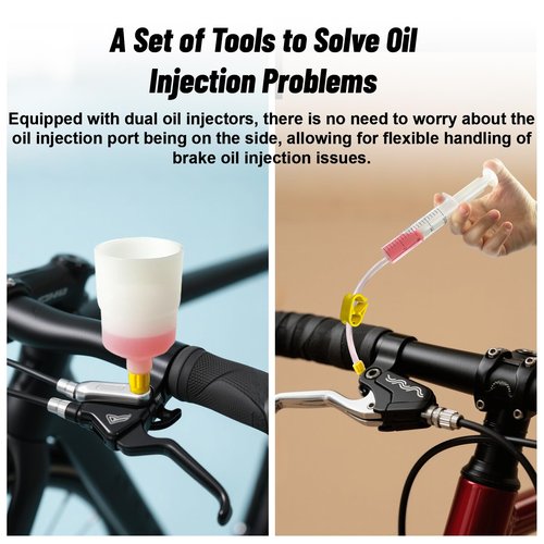 BIBOKLTIY Brake Bleed Kit,Bicycle Hydraulic Brake Bleed Kit Including 150ML Mineral Oil for Shimano,TEKTRO, TRP Hydraulic Disc Brakes