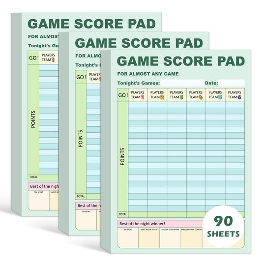 180 Pages Game Score Pads Double Sided Game Score Tracker Card Game Score Sheets Game Score Keeper Game Score Notepad For Almost Any Family Games Board Games Bowling Balls Sport 6 x 9 Inches 90 Sheets