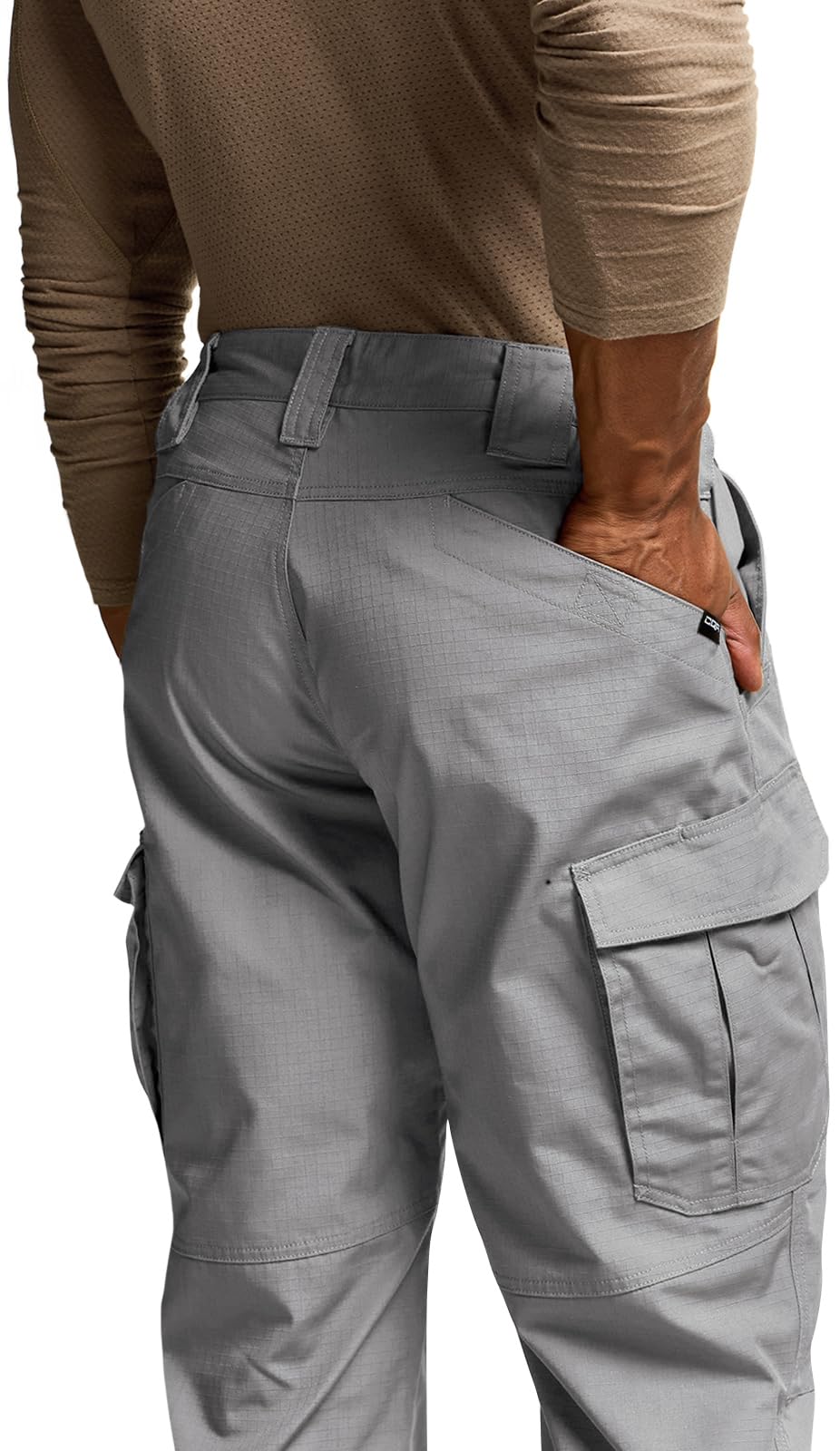 CQR Men's Tactical Pants, Water Resistant Ripstop Cargo Pants, Lightweight EDC Work Hiking Pants, Outdoor Apparel, Raider Mag Pocket Stone, 40W x 32L