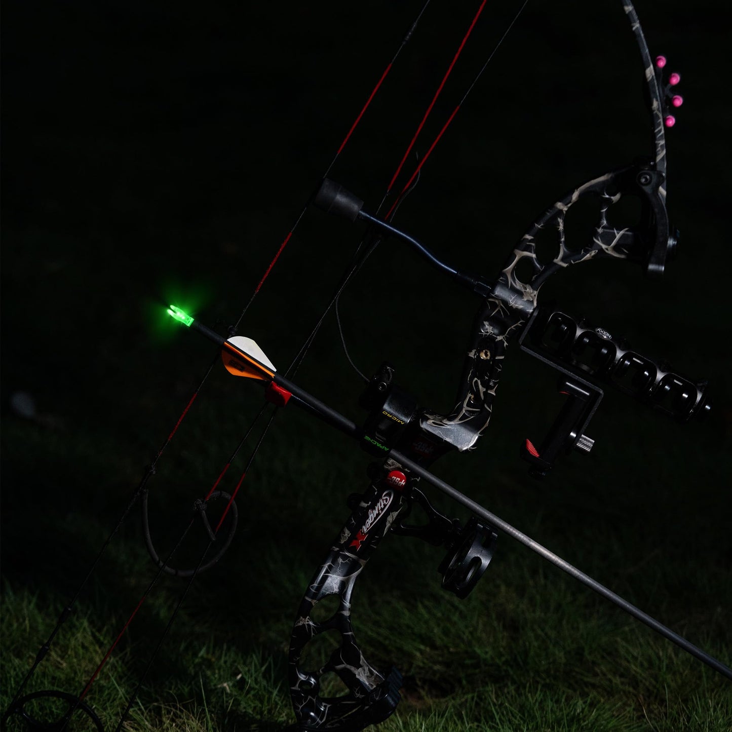ACDSHOT 6PCS X Lighted Nocks for Arrows with .204 .233 .244 .246 Inside Diameter with H, S, GT Bushings LED Light up Knocks