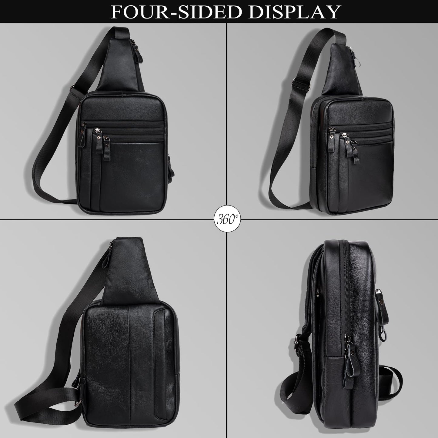 Ariscobull Tactical Sling Bag for Men - Concealed Carry Bag for Men - Small Tactical Backpack - Mens Fanny Pack Crossbody - Mini Backpack (Black)