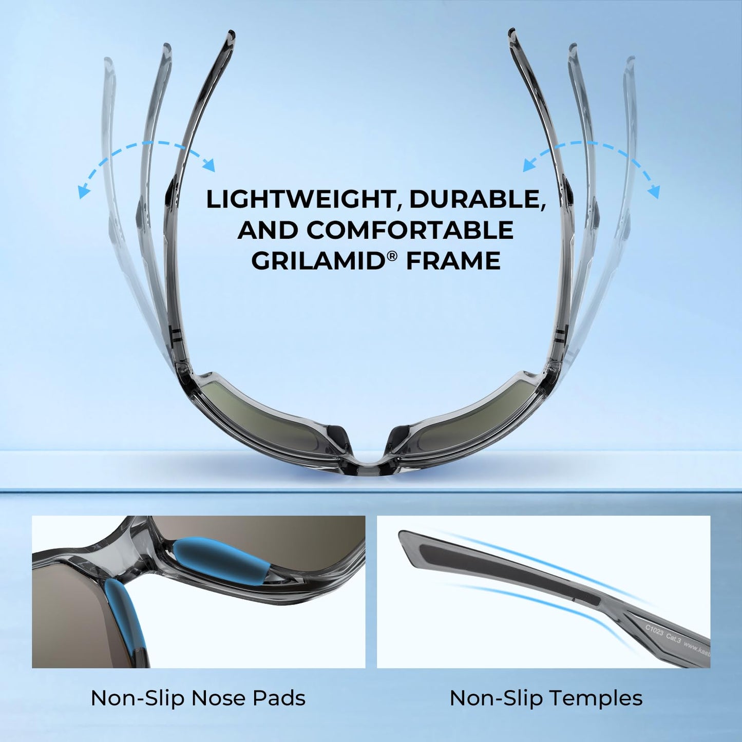 KastKing Osage Polarized Sport Sunglasses for Men and Women, Ideal for Driving Fishing Cycling Running, UV Protection