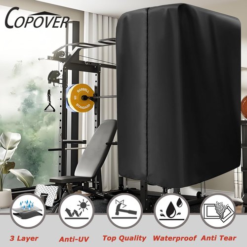 Protective Cover for Home Gym Set, 420D Oxford Gym Rack Cover for Home Exercise Equipment Set, Workout Equipment Protective, UV protection, Waterproof, Dustproof for Indoor or Outdoor