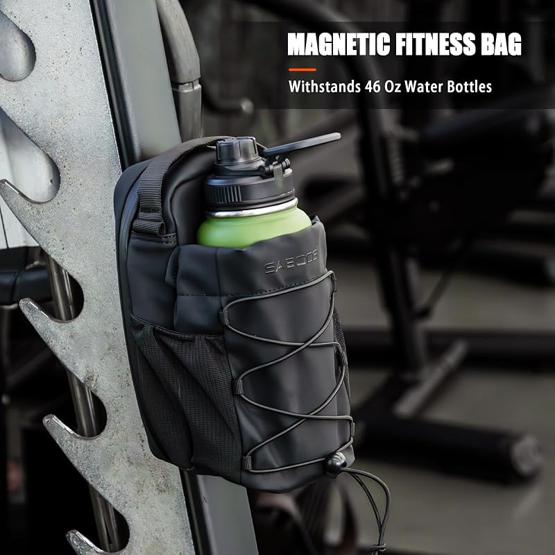 Magnetic Gym Bag Sling for Men & Women - Black | Multi-Carry Water Bottle Carrier