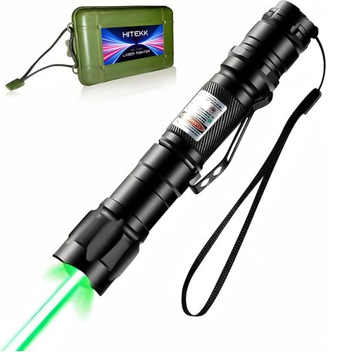 HITEKK Green Laser Pointer | High Power Laser Pointer | Rechargeable Tactical Laser Pointer | Long Range Laser Pointer and Carrying Case