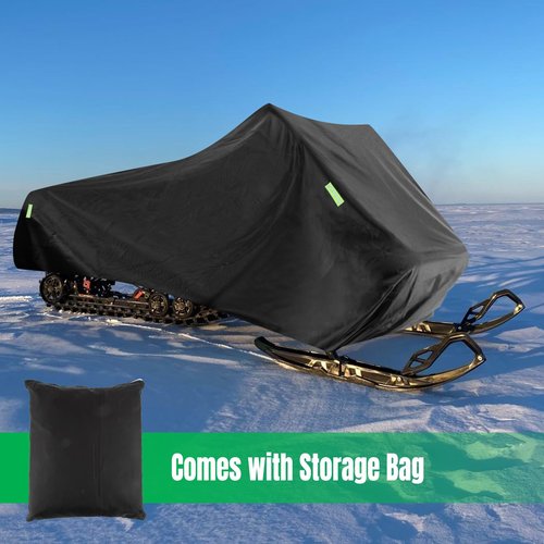 NIGOOLATA Snowmobile Cover Universal Fits Snowmobiles 145" L x 51" W x 48" H