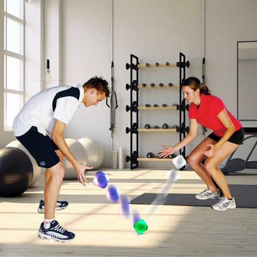 Smart Agile Reaction Training Ball Light Set, 6 Colors Online/Offline Mode Speed Agile Reaction Ball Equipment Quick Response Training Ball Reflex Ball Tools for Enhancing Speed and Agility (1)