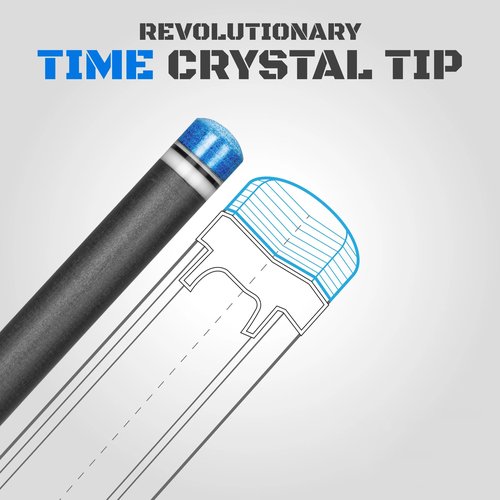 RHINO TIME Crystal Pool Billiard Cue Tip - 14mm/ Blue/Hardness: TIME 1 Super Soft/Pack 1