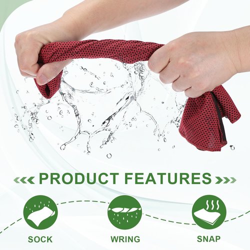 PATIKIL Cooling Towel 40"x12", 4Pcs Ice Towel for Neck and Face, Soft Breathable Chilly Sweat Absorbing for Yoga Sports Camping Fitness Running Golf, Light Gray
