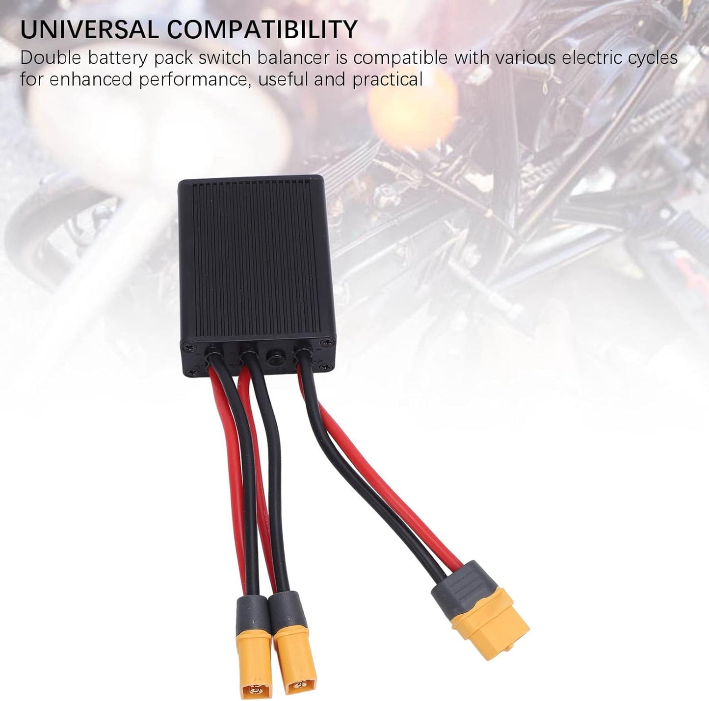 24-72V Double Battery Discharge Converter, 30A Double Battery Balancer with Aluminum Alloy for Electric Cycle
