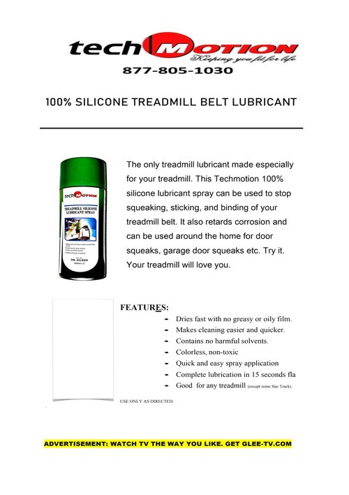 Techmotion 100% Silicone Treadmill Belt & Deck Lubricant Spray p/n TM-01309