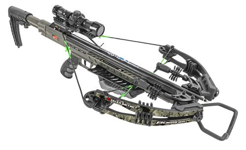 Killer Instinct BOSS 405 Camo Crossbow – 405 FPS Compact Hunting Package with Micro‑Lite Barrel, 4×32 IR Scope & Accessories