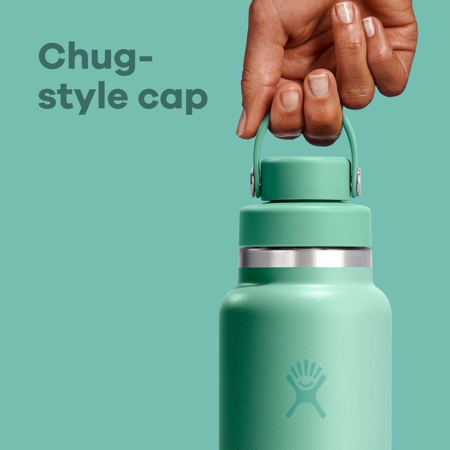 Hydro Flask Water Bottle - Insulated Stainless Steel - Wide Mouth Flex Chug Lid, Non Spill, Leakproof in 24 Oz Shale Gray