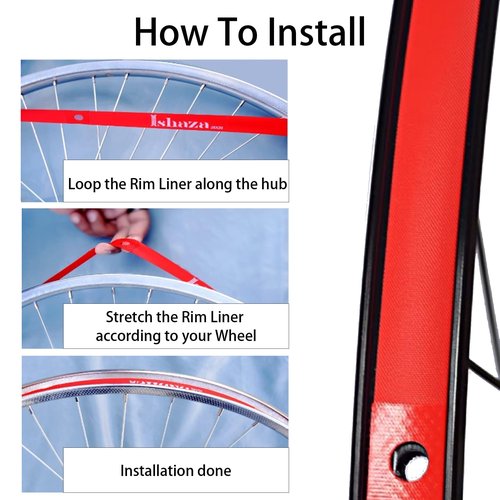 Runseaway 2Pcs 20” Bicycle Rim Strip Rim Tape, High-Pressure & Puncture Resistant Inner Tube Protection Pad, Elastic PVC Bike Wheel Liner Tire Liners for Mountain & Road Bikes