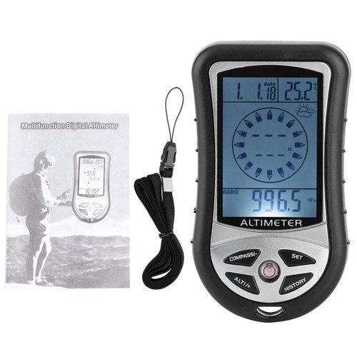 Multifunctional Electronic Portable Compass Weather Altimeter Portable Testing Tool for Home Mountain Climbing Hiking