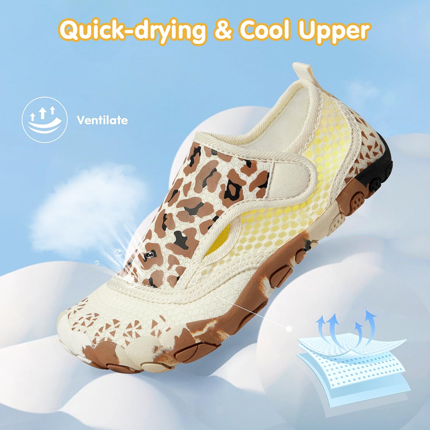 ATHMILE Kids Water Shoes Boys Girls Water Shoes Barefoot Summer Shoes