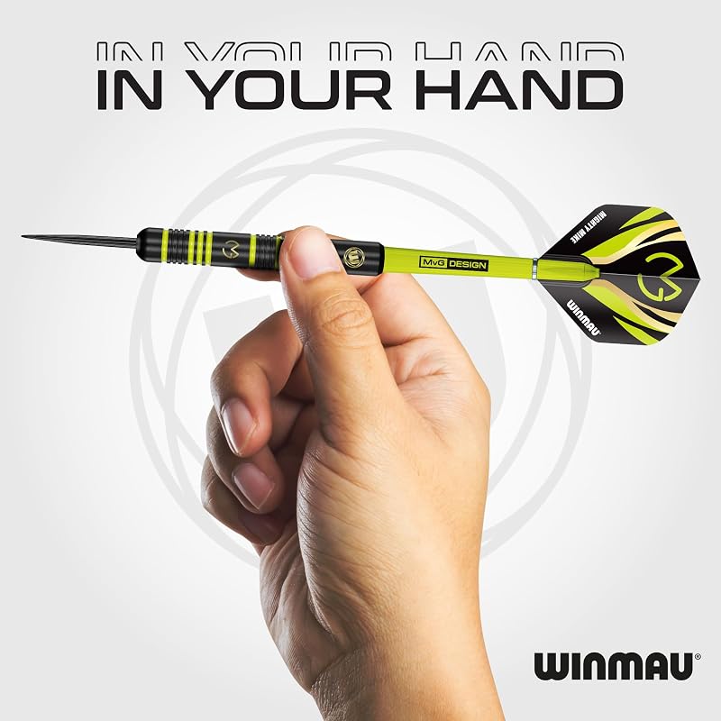 Darts Set - 22g Twin Barrel Golf Style with Flights, Shafts & Wallet – Dual Grip, MVG vs Wizard