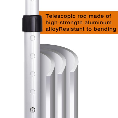 BIRDIEBLAST Golf Travel Support Pole,Aluminium Golf Support Rod,Golf Travel Bag Support System to Protect Clubs from Impacts (Black)