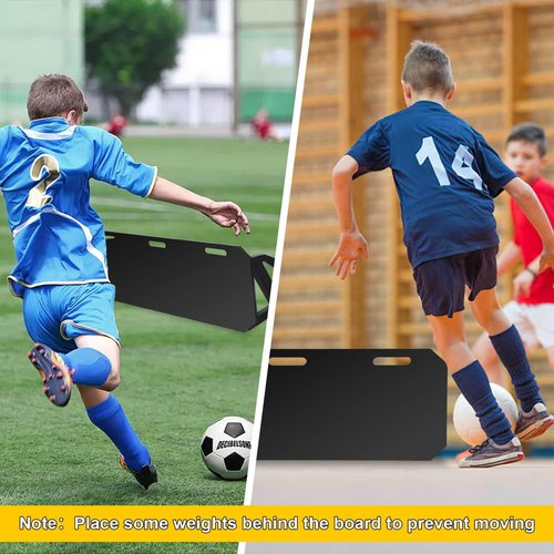 Ugnxery Soccer Rebounder Board 32"x12", Upgrade 3 Angles Portable Soccer Wall for Adults & Kids, Foldable Soccer Training Equipment for Passing & Shooting Practice (32"x12")