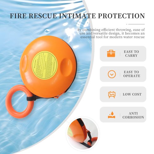 YUPINZHENAI Throwable Emergency Rescue Disc for Water and Ice Emergencies Rescue Equipment, 131ft Rescue Rope, Throwable Device for Kayaking and Rafting, Safety Equipment for Raft and Boat