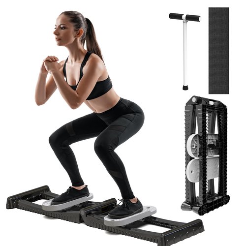 BestOkay Foldable Pilates Reformer Machine for Home Workout - Portable Silent Design, Full-Body Slimming, Leg & Core Sculpting, Eco-Friendly, Supports 330 lbs (Women/Men/Teens)