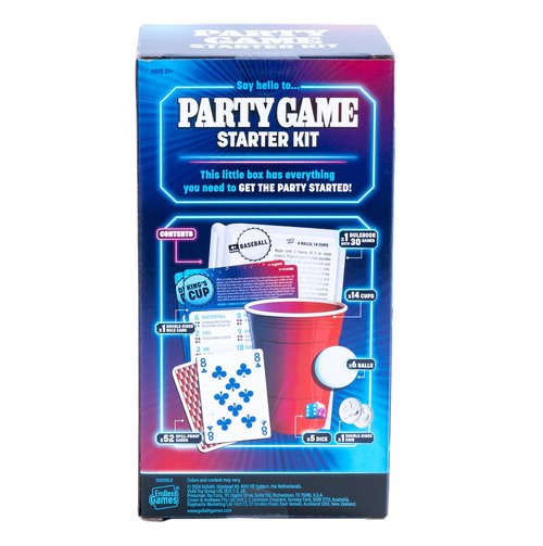 Goliath Endless Games Party Game Starter Kit ??30 Fun Drinking Games & Supplies for Adults | 2+ Players | Includes Cups, Dice, and Cards | Ages 21+