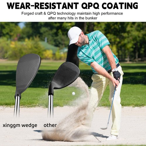 Forged Golf Wedge Set for Men or Individual 48/50/52/54/56/58/60 Degree Gap Wedge Sand Wedge Lob Wedge Right Hand,Milled Face for More Spin (60 Degree, Black,Right Handed)