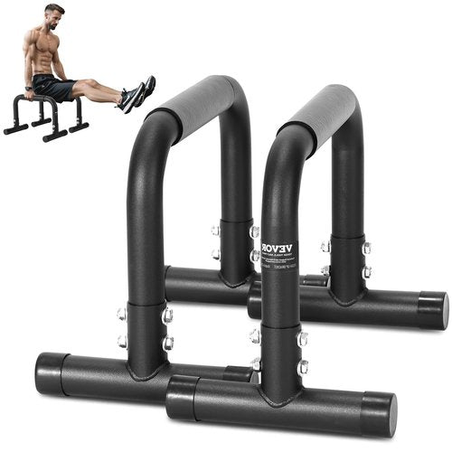 VEVOR Dip Bars, 500LBS Strong Load Capacity, Heave Duty Parallette Push Up Stand, Fitness Workout Dip Bar Station Stabilizer Stand Station, Parallel Bars for Strength Training Gym Home and Office