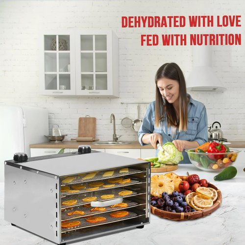 Electric Food Dehydrator 5 Trays Stainless Steel 400W Power Fruit Herb Vegetables Meat Dehydrator For Jerky