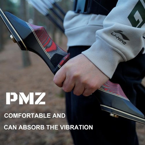 PMZ Recurve Bow and Arrow Set, Newset Professional Aldults Archery Hunting Bow Kit, 60'' Wooden Takedown Bow, for Youth Beginners to Advanced Outdoor Practice & Hunting, Right Hand, 30 lbs