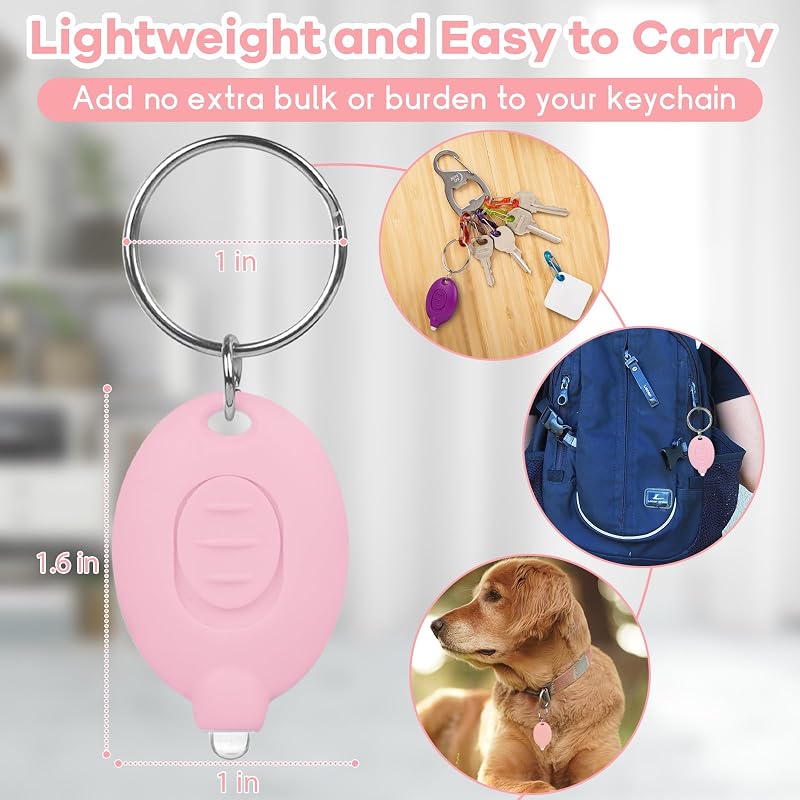 Multicolor 14 Pcs LED Keychain Flashlights - Ultra Bright Tiny Portable Lights with 1" Key Ring (Variation: Multicolor+14 PCS)