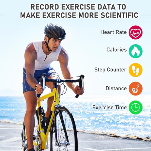 Fitness Tracker with Heart Rate, Sleep Tracking, Step Counter Watch with 1.1" AMOLED Screen, Waterproof Fitness Watch for Android iPhones Men Women, Beige